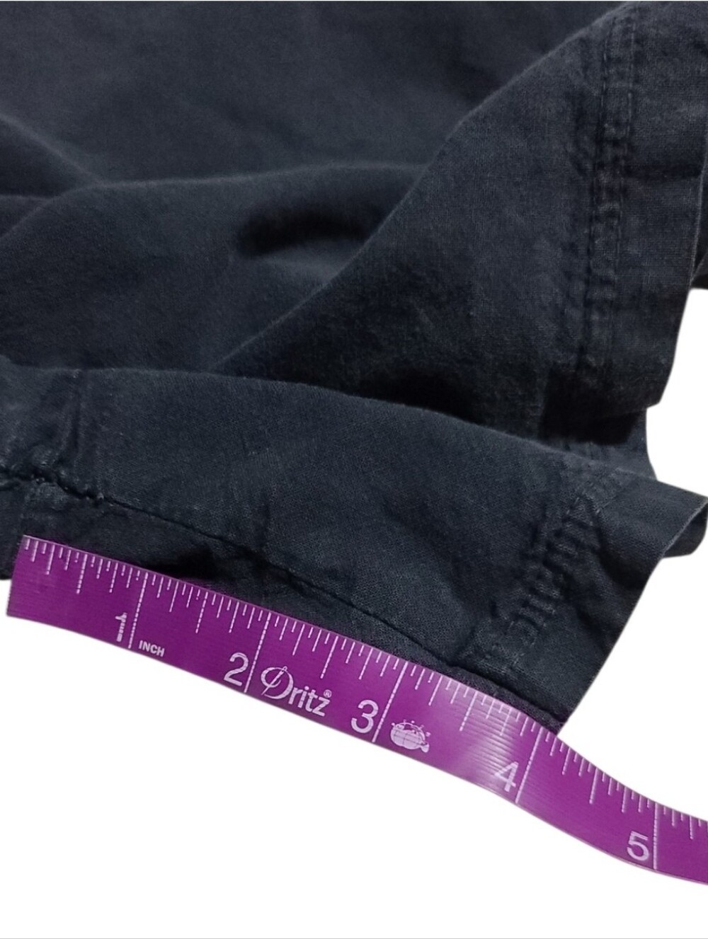 🖤Vintage 90s Cotton Ginny Sugar Bags Black High Waisted Sailor Shorts Canvas M - Picture 7 of 8